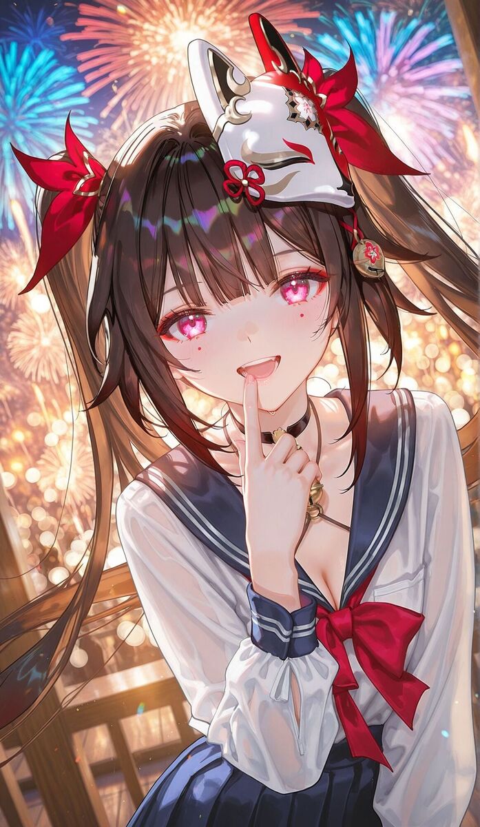 花火水手服 崩坏星穹铁道 ai二次元壁纸 烟花