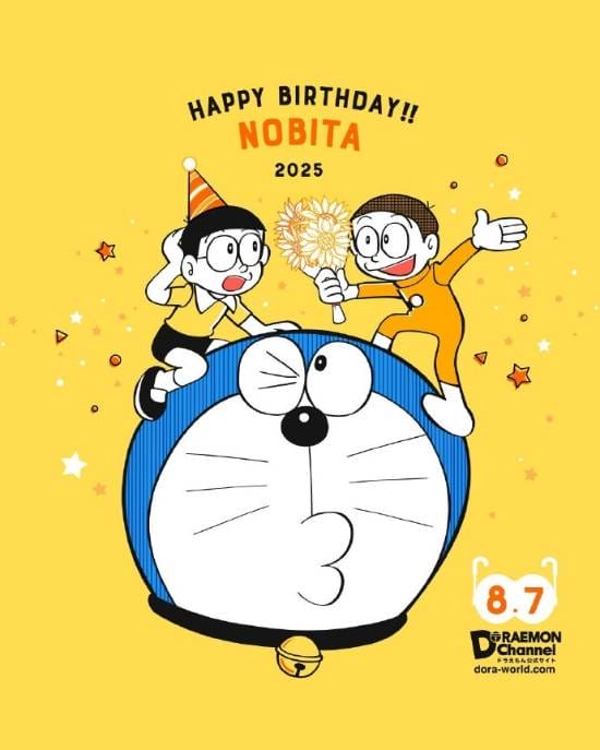 《哆啦A梦》野比大雄迎来61岁生日 官方发贺图庆祝-皮皮兔动漫