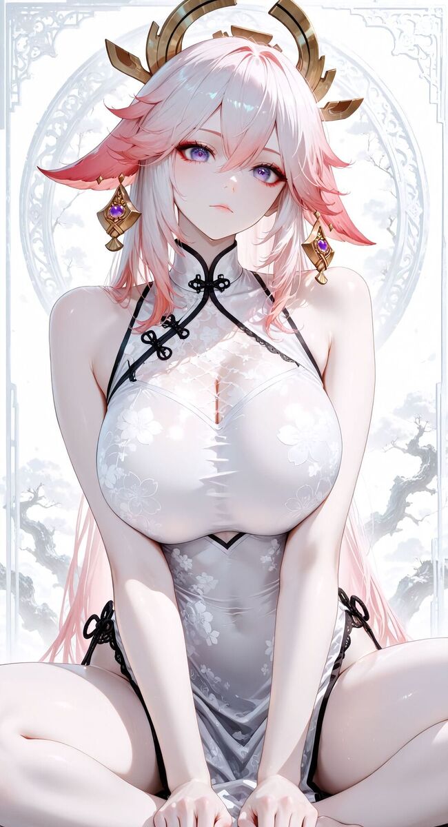 八重神子 二次元游戏美女壁纸 原神 御姐 冷白皮 狐狸