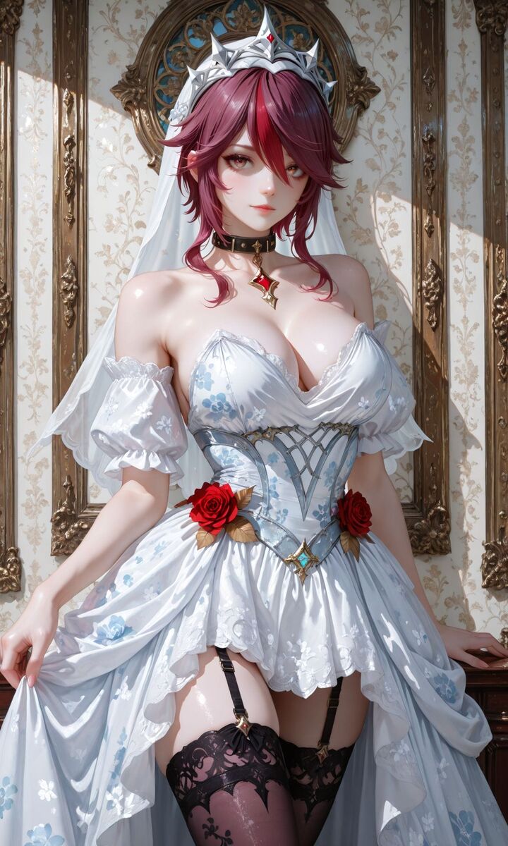 罗莎莉亚 二次元游戏壁纸 二次元少女 原神 吊带袜
