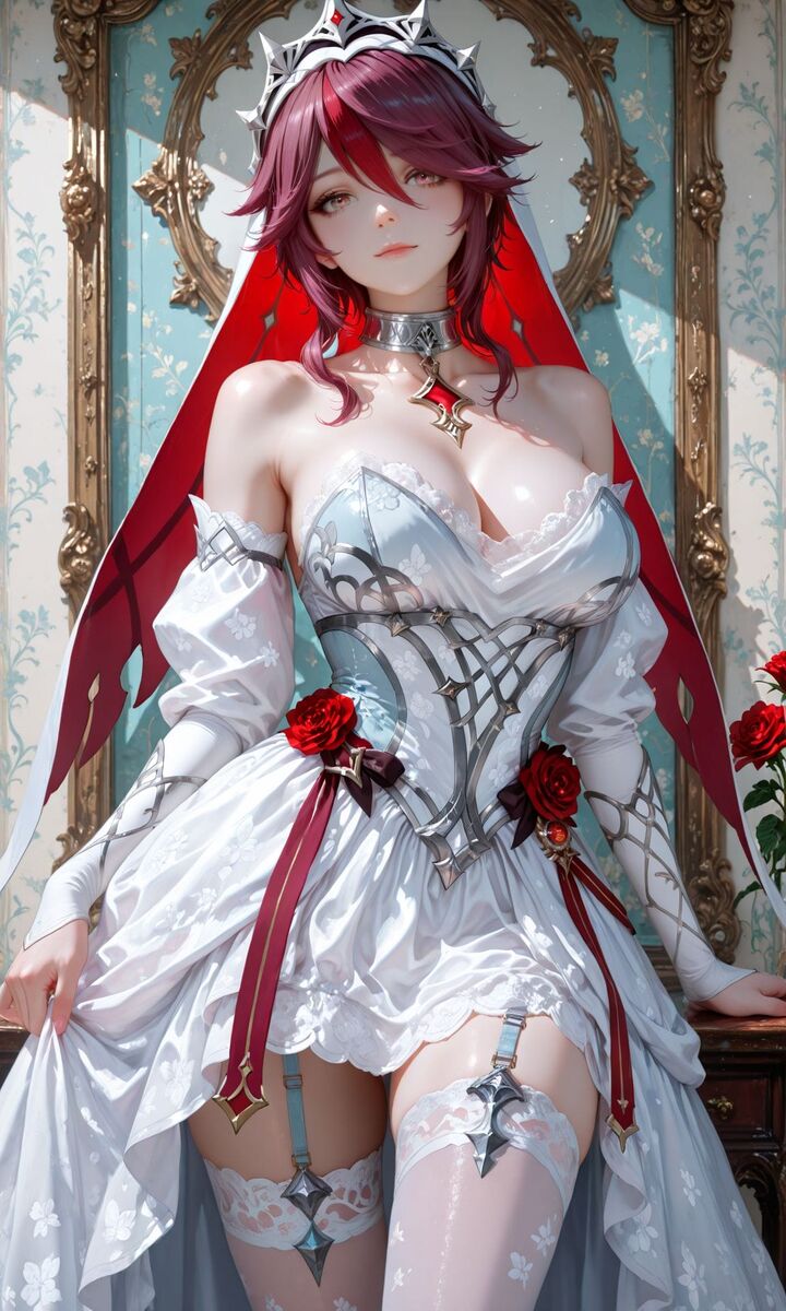 罗莎莉亚 二次元游戏壁纸 二次元少女 原神 吊带袜