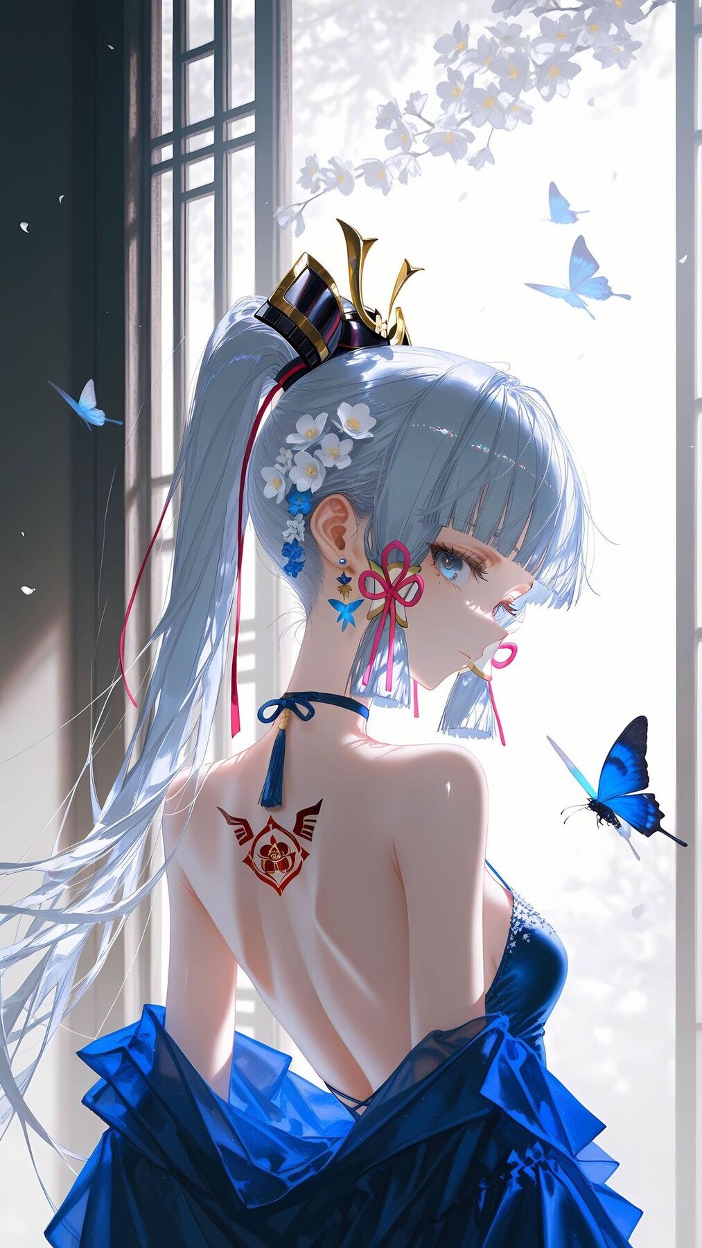 原神壁纸美图。神里绫华高清壁纸 手机壁纸 二次元游戏角色