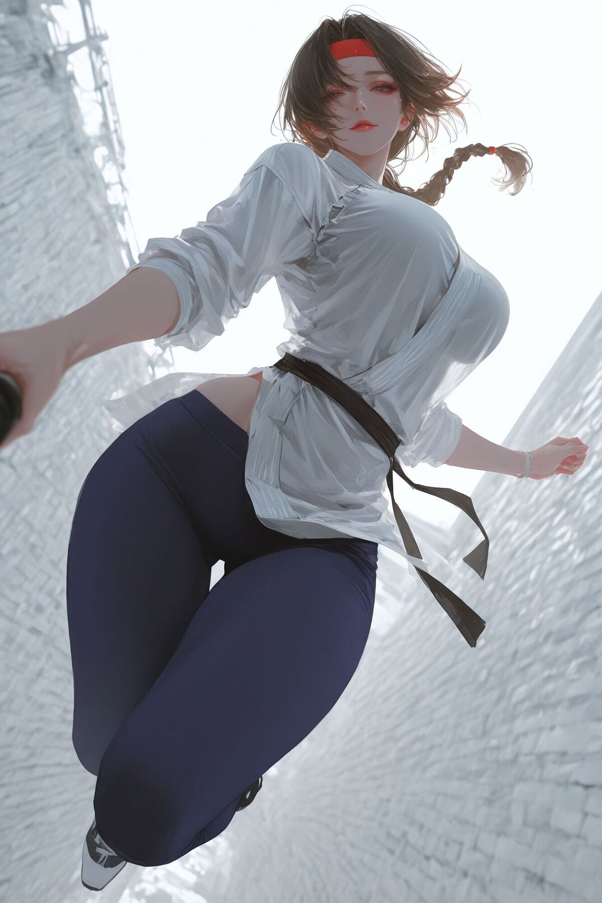坂崎由莉 拳皇 二次元游戏人物二创 瑜伽裤