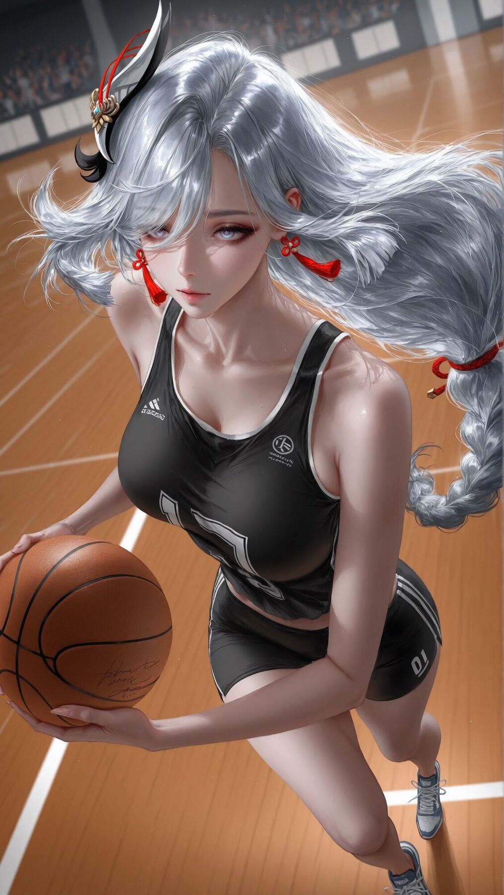 原神申鹤 篮球少女 全民健身 二次元游戏超美壁纸-皮皮兔动漫