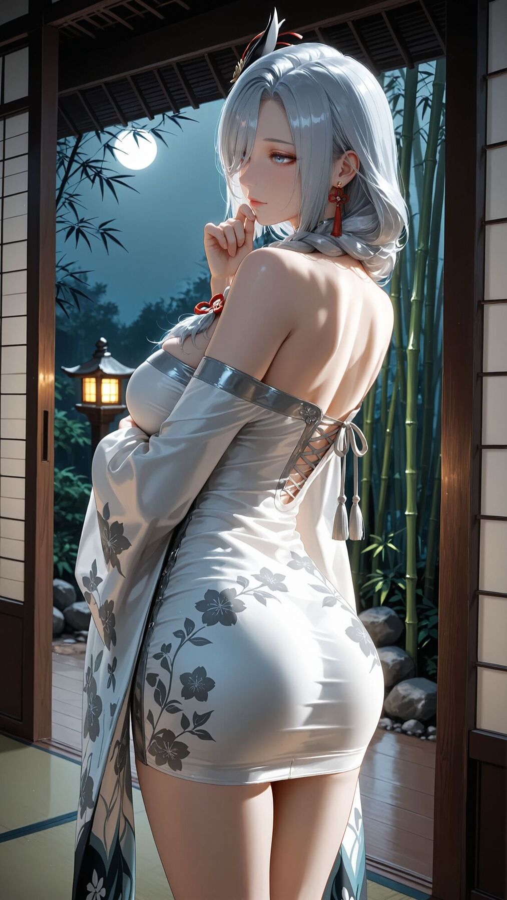 原神 申鹤 古风美女 完美身材 ai绘画