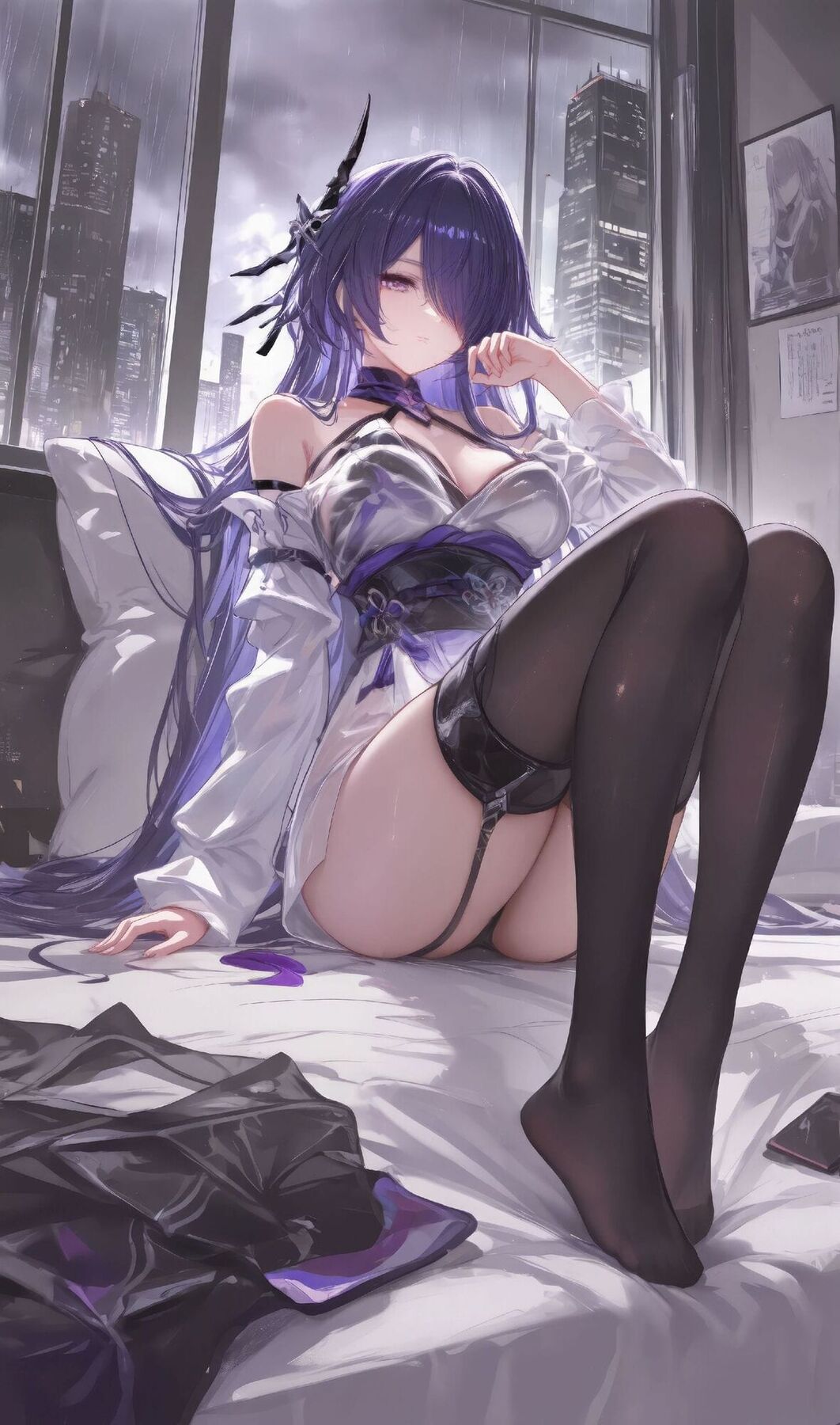 崩坏星穹铁道黄泉 手机壁纸 黑丝袜 大长腿 二次元美女角色-皮皮兔动漫