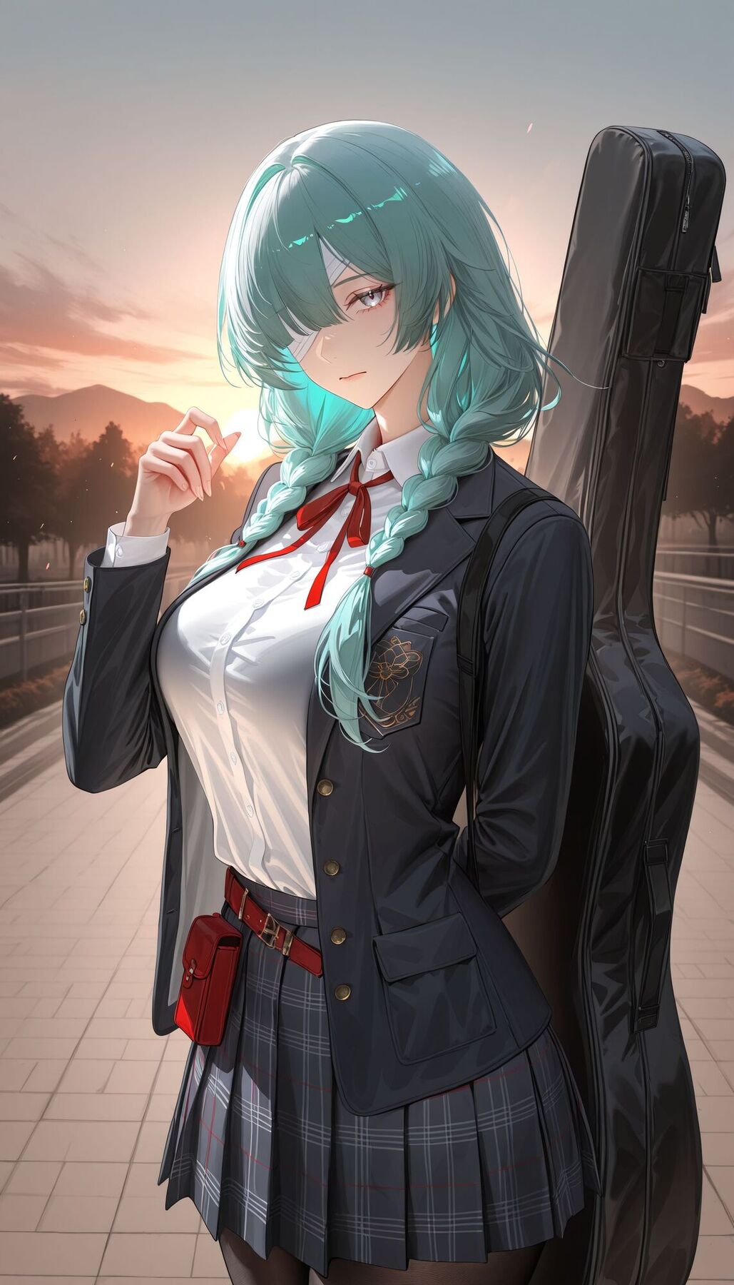鸣潮×吉他：放学后的孤独摇滚要一起吗？二次元 芙露德莉斯 弗洛洛 尤诺-皮皮兔动漫