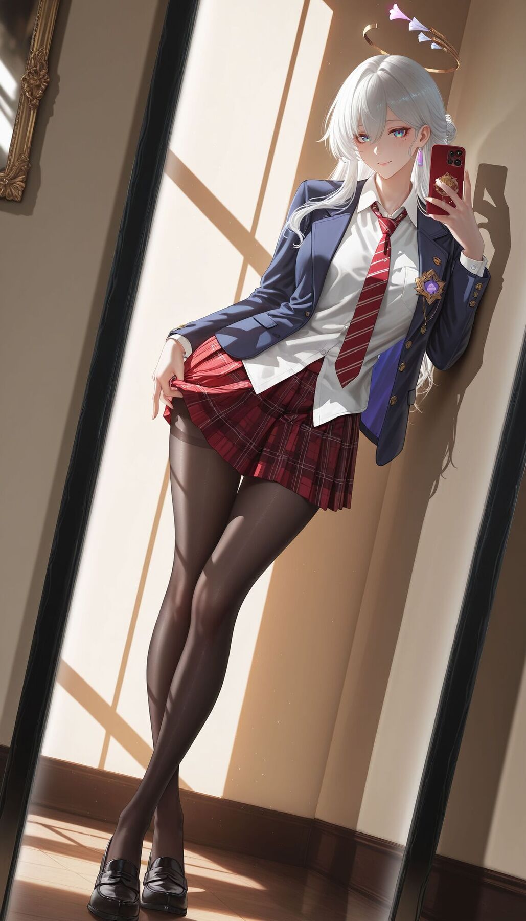百变知更鸟小姐 二次元游戏崩坏星穹铁道 JK少女感 大长腿丝袜黑丝-皮皮兔动漫