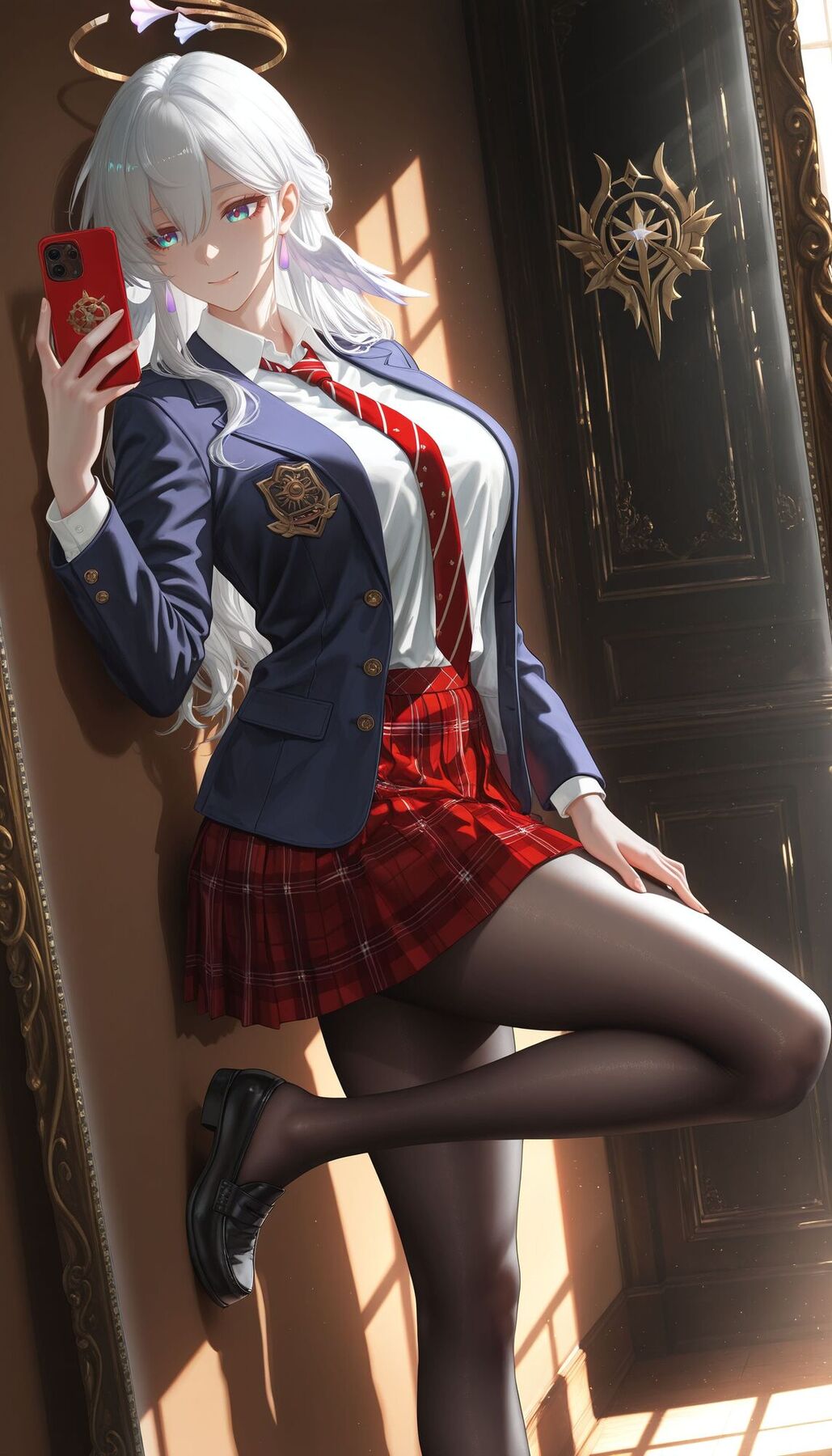 百变知更鸟小姐 二次元游戏崩坏星穹铁道 JK少女感 大长腿丝袜黑丝