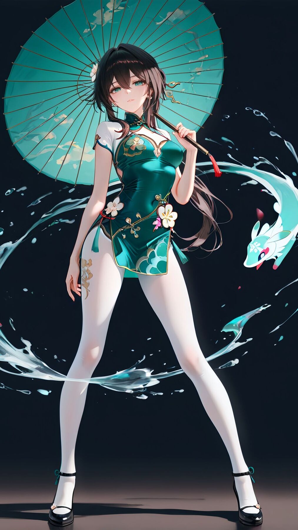 少女与白丝旗袍 ai绘画 二次元游戏角色 崩坏星穹铁道