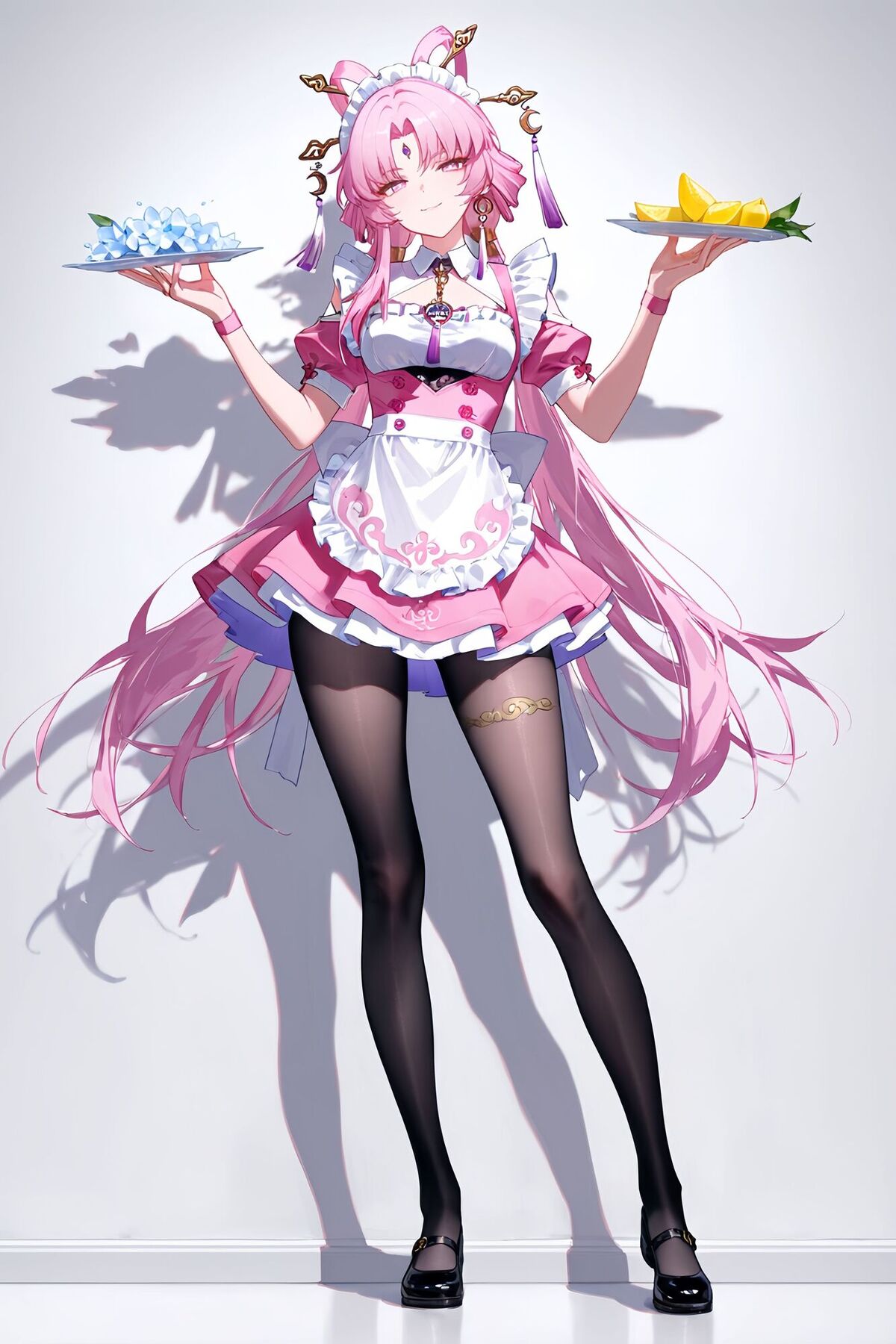 超模女仆 ai绘画 手游崩坏星穹铁道 黑丝裤袜二次元少女-皮皮兔动漫