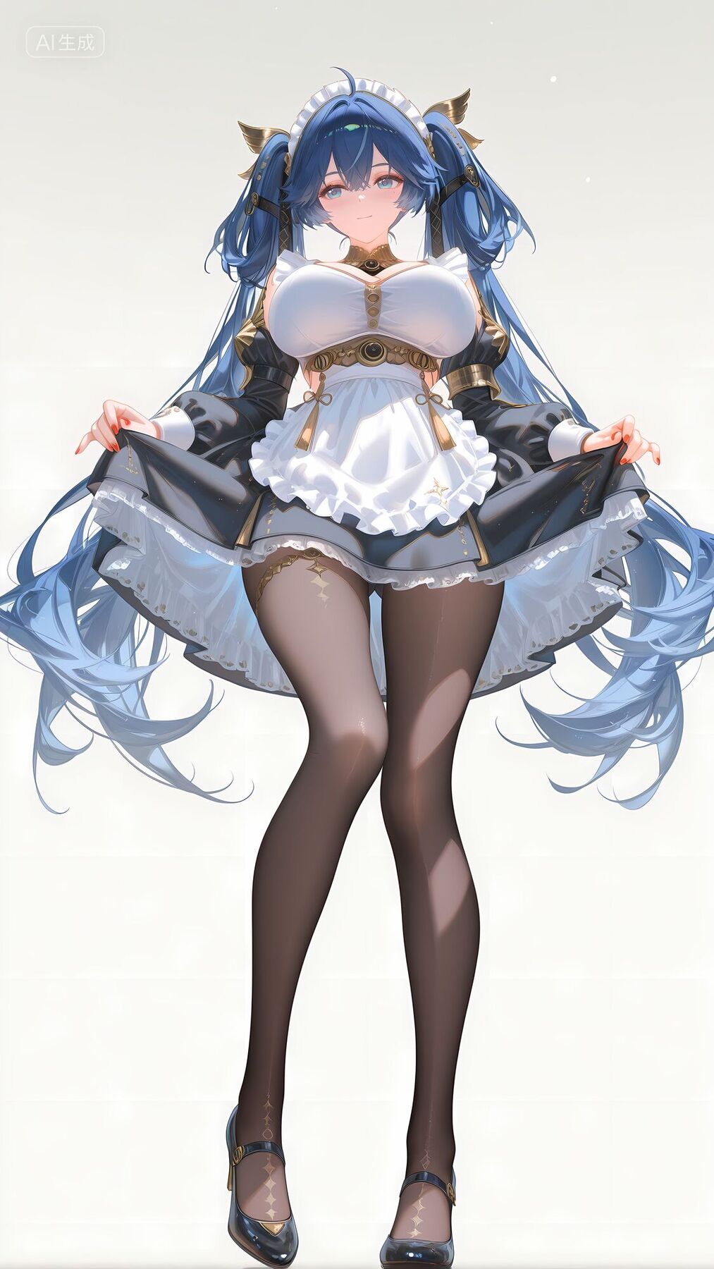 手机游戏鸣潮女性角色尤诺 冰淇淋 瑜伽裤 牛仔裤
