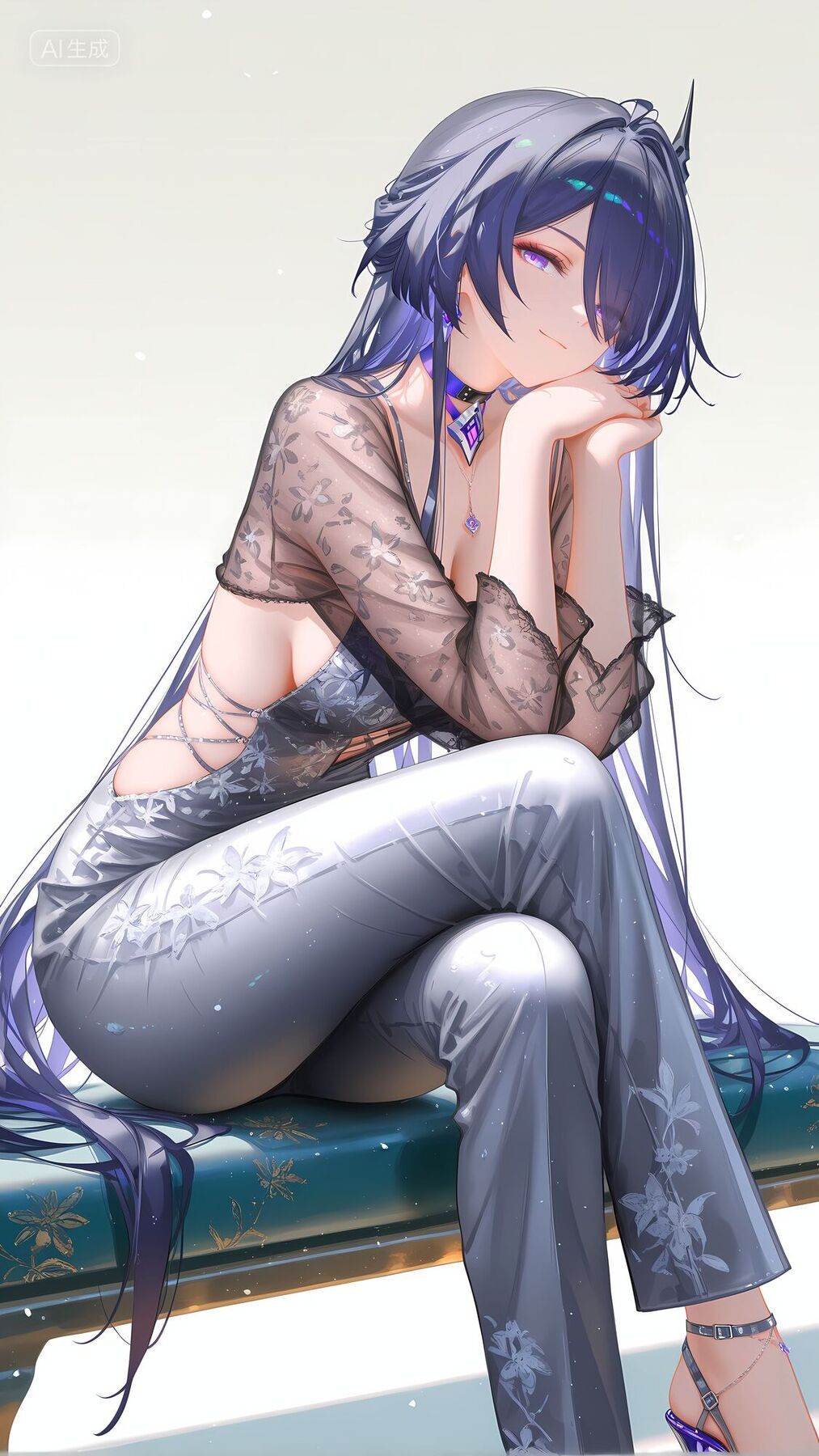 崩坏星穹铁道 黄泉 二次元美女 渔网袜 丝袜黑丝 皮衣
