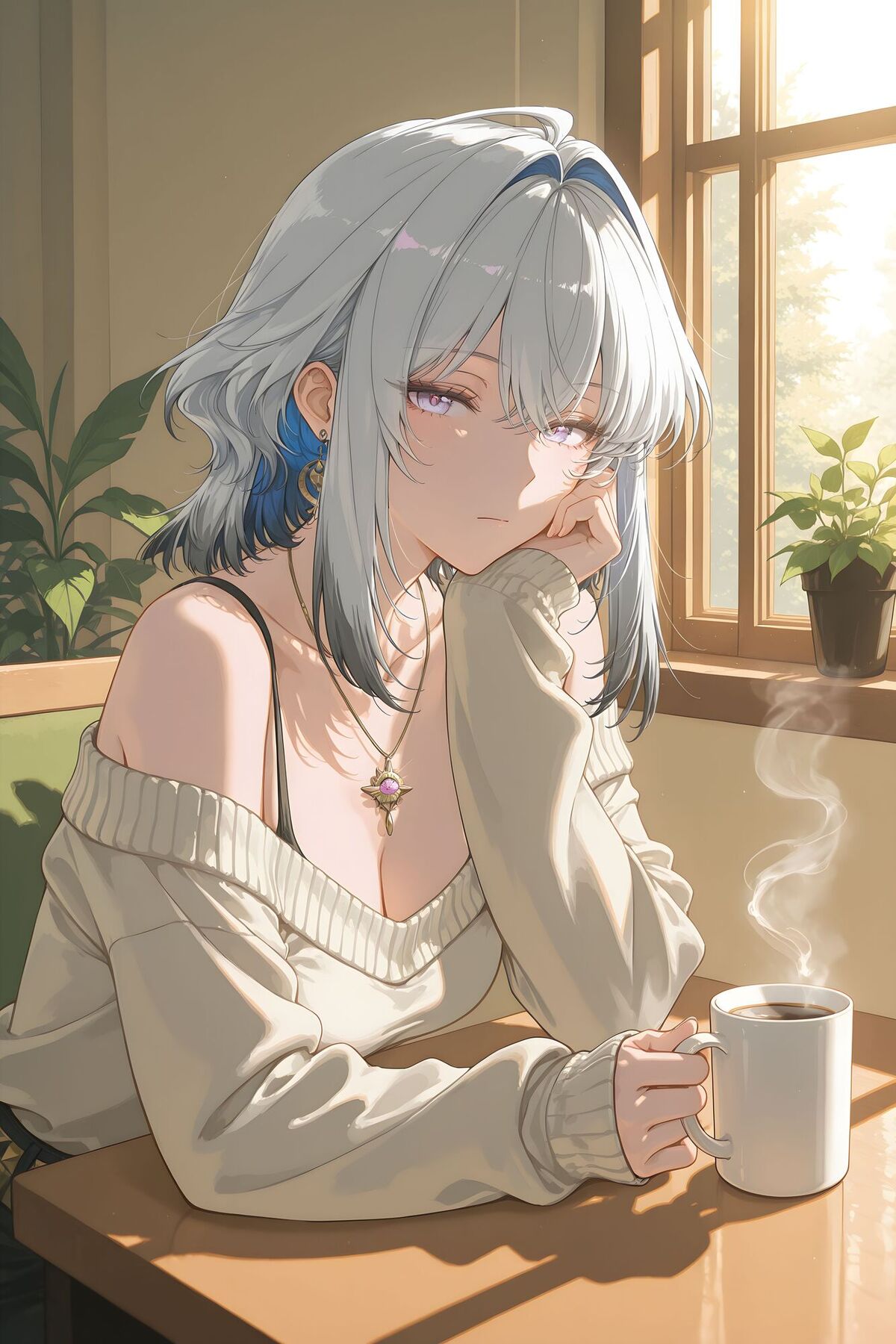 午后暖阳 鸣潮女团下午茶 ai绘画手机游戏壁纸 二次元-皮皮兔动漫