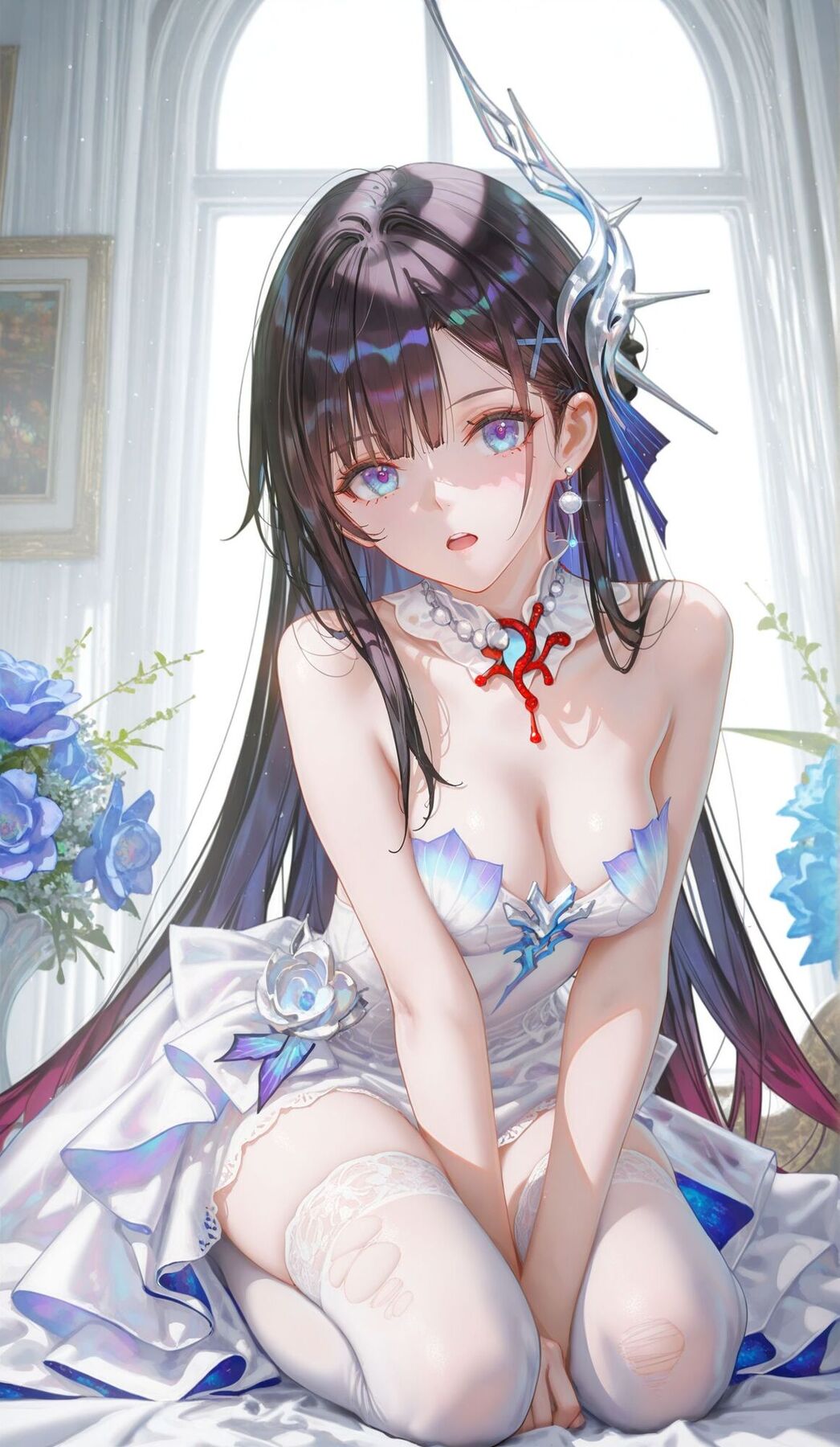 海瑟音 崩坏星穹铁道 吊带白丝中筒袜手机锁屏二次元手机壁纸