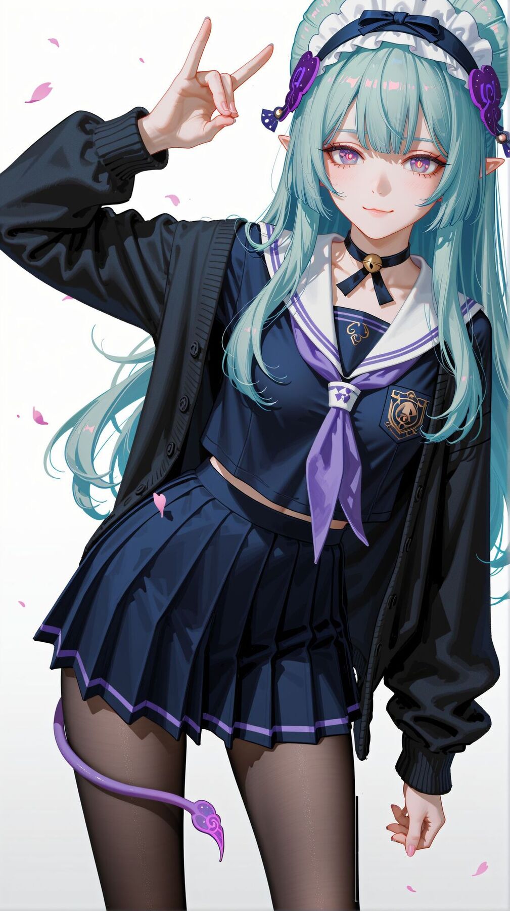 🐾Share 原神壁纸 梦见月瑞希 wallpaper 丝袜黑丝百褶裙-皮皮兔动漫