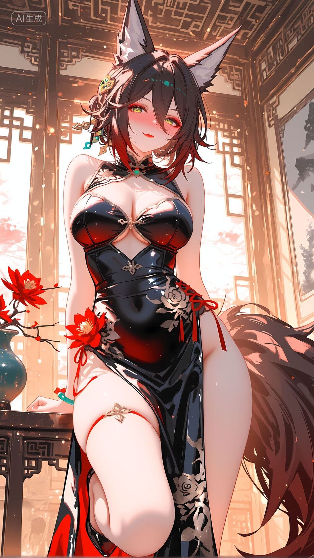 有点烧烧的停云 崩坏星穹铁道 旗袍礼服 大长腿