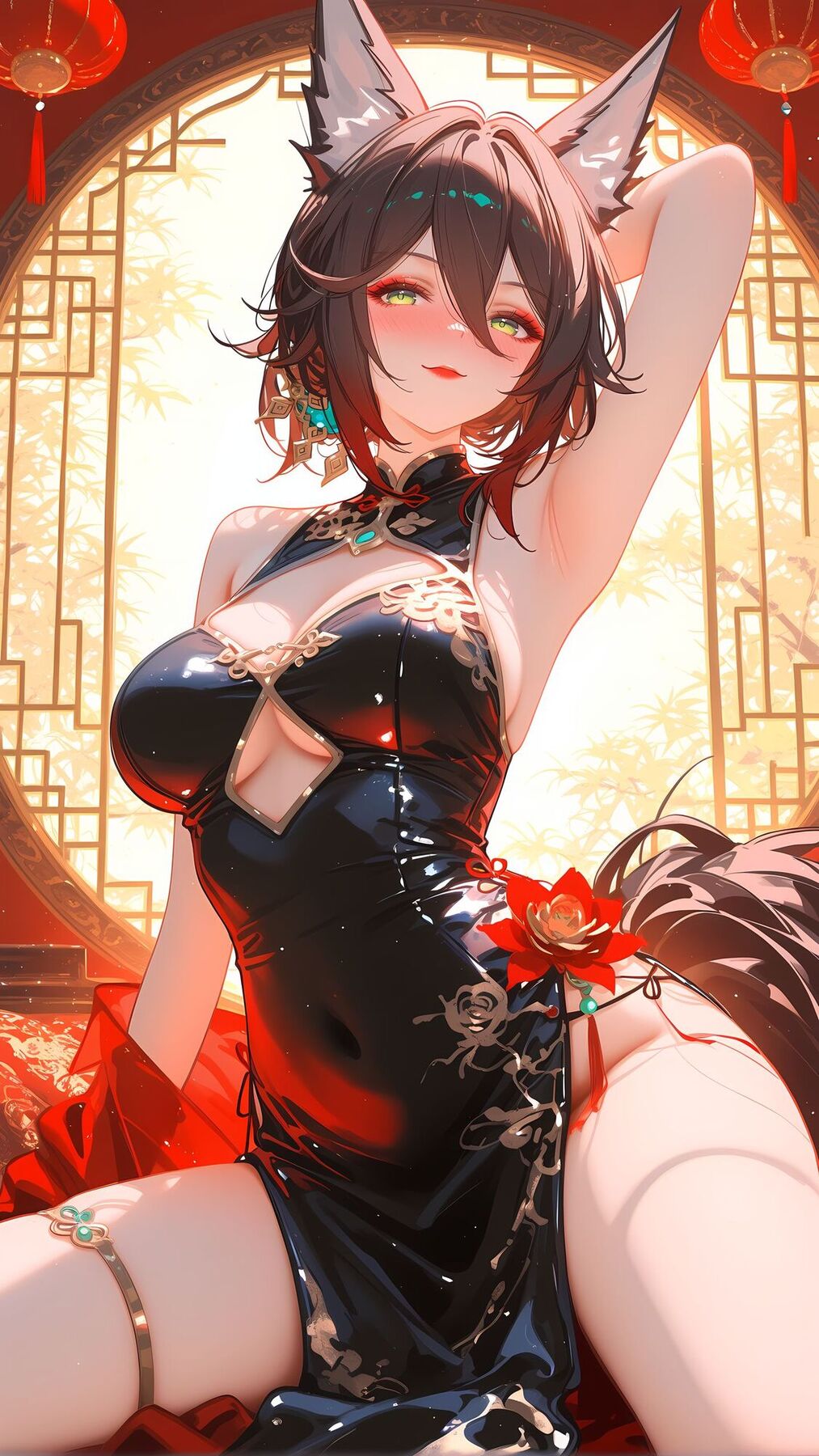 有点烧烧的停云 崩坏星穹铁道 旗袍礼服 大长腿