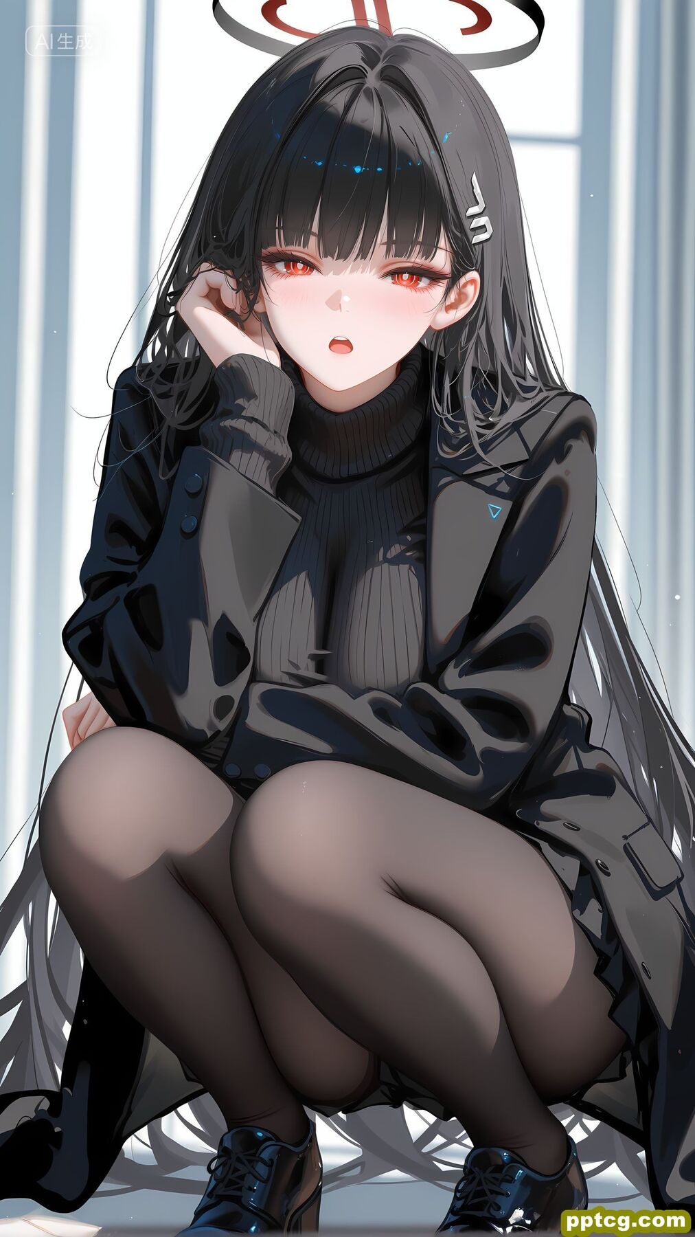 二次元游戏少女角色 性感厨娘 黑丝裤袜肉肉腿