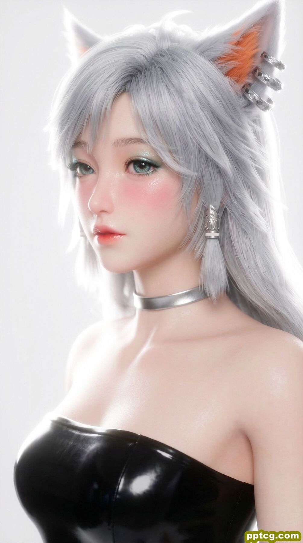 凡人修仙传银月 手机壁纸 现代穿搭写真 国漫美女人物二创美图 紧身皮衣-皮皮兔动漫