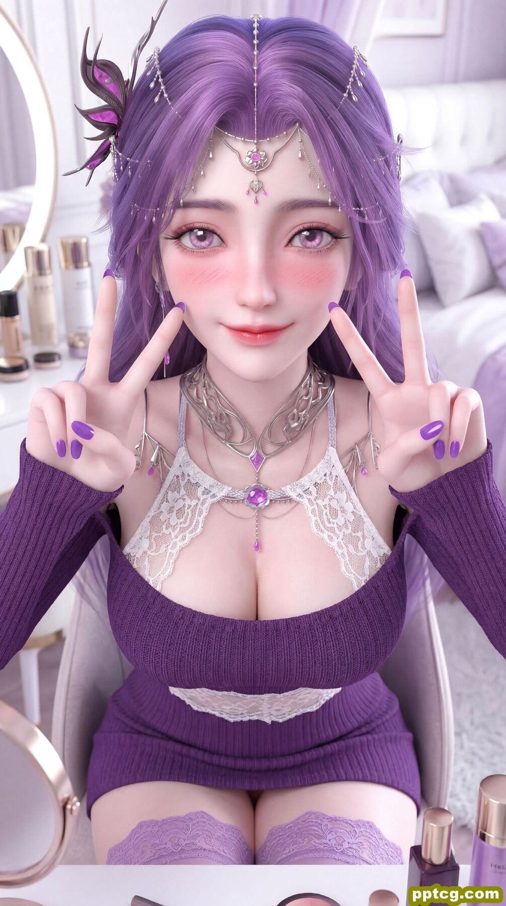 动漫完美世界 国漫女神 紫色韵味 云曦 手机锁屏 性感福利,第2张 动漫完美世界 国漫女神 紫色韵味 云曦 手机锁屏 性感福利