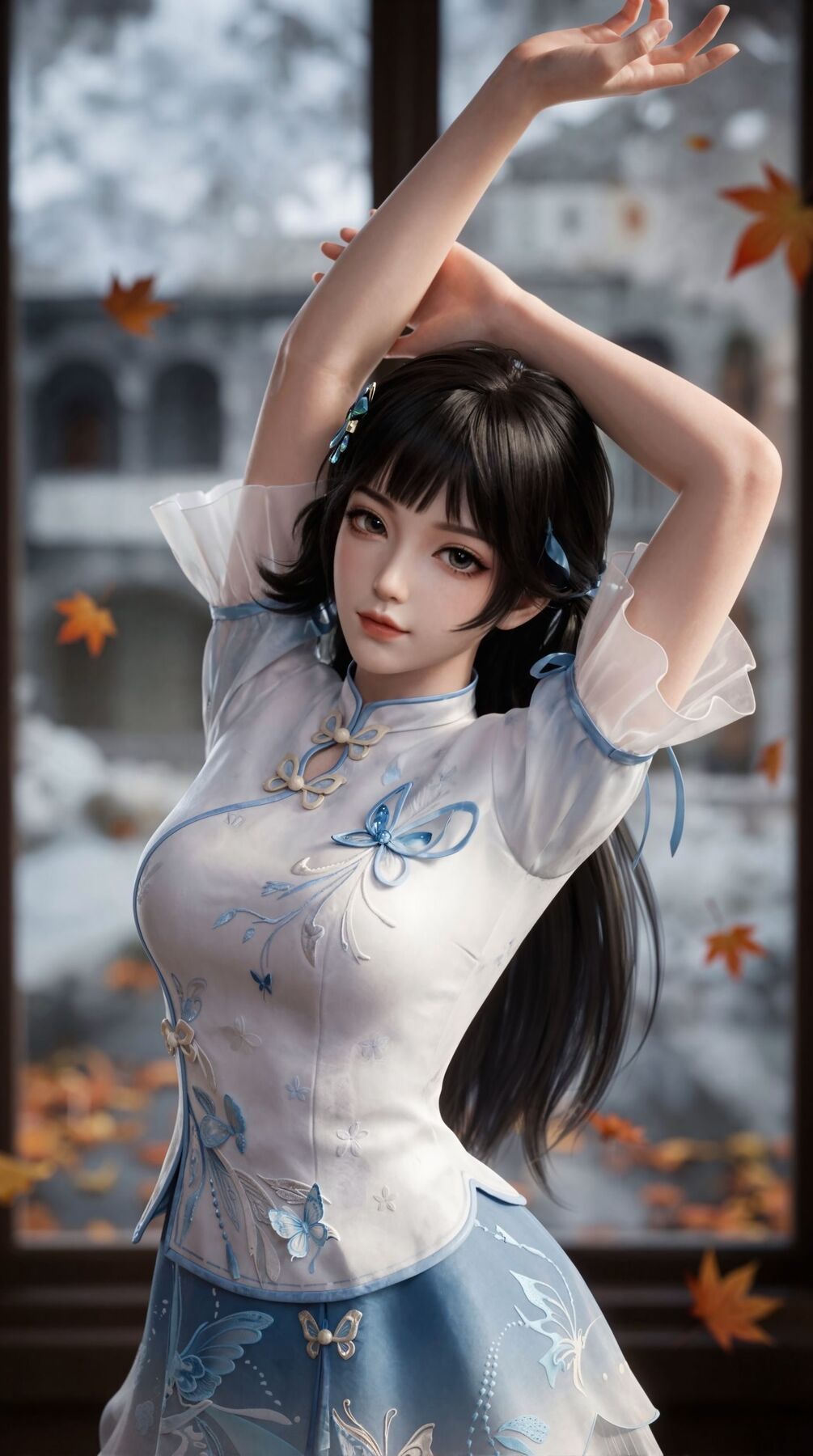 蓝梦大王 秋日序曲 永劫无间英雄皮肤 游戏少女 高清壁纸,第1张 蓝梦大王 秋日序曲 永劫无间英雄皮肤 游戏少女 高清壁纸