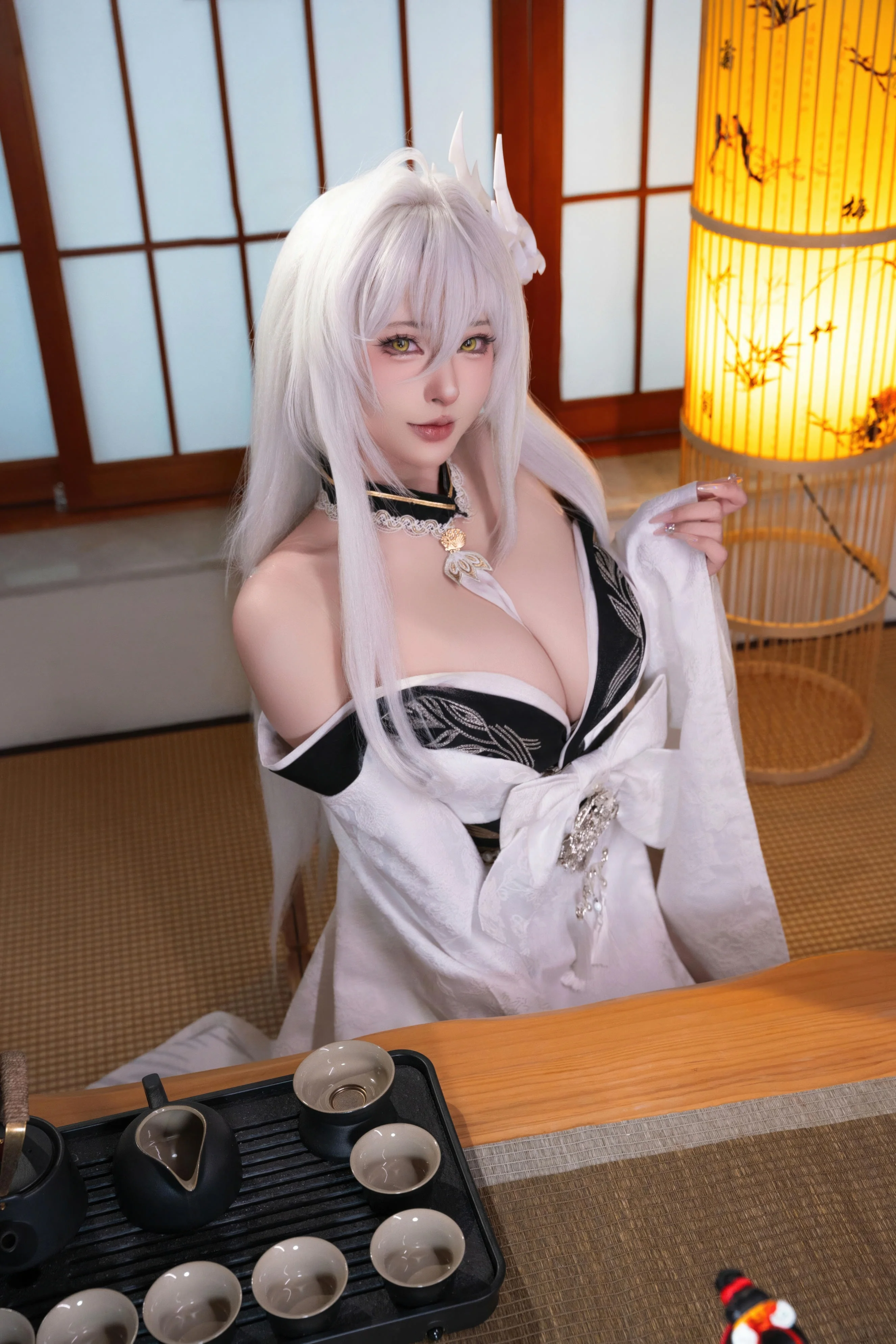 【亚洲萌妹】清水由乃 - 碧蓝航线 白凤和服(HD) 写真图集-皮皮兔动漫