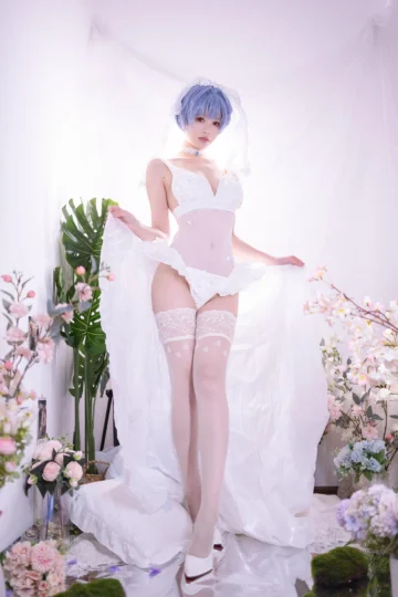 【亚洲萌妹】千反田鹿子 - 新世纪福音战士 绫波丽花嫁 写真图集-皮皮兔动漫