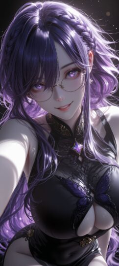 超高清壁纸 视觉美感 精灵 紫色美瞳眼睛 性感美女御姐-皮皮兔动漫