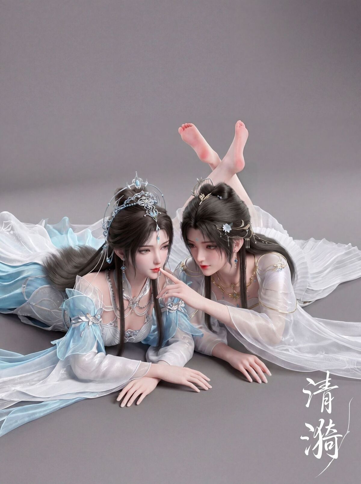 清漪 闺蜜照 双人照 完美世界动画 国漫女神 3D国产动漫美女 建模,第3张 清漪 闺蜜照 双人照 完美世界动画 国漫女神 3D国产动漫美女 建模