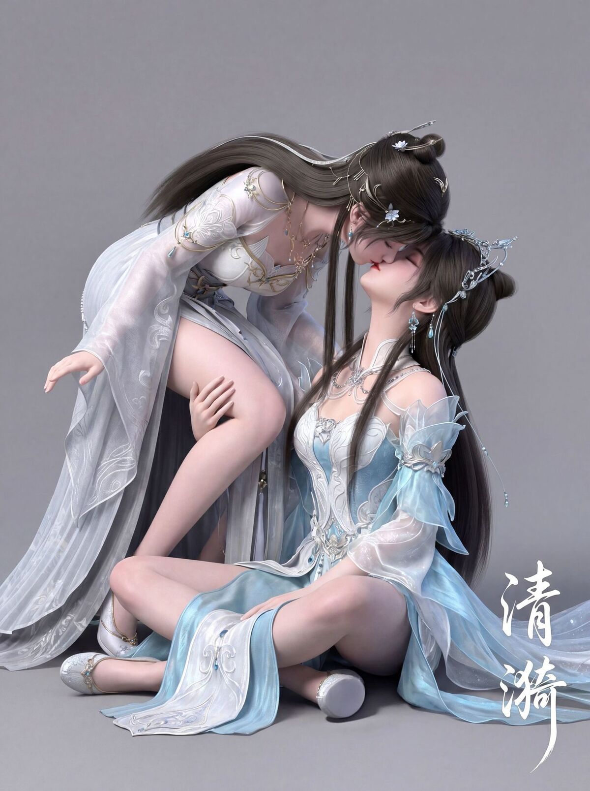 清漪 闺蜜照 双人照 完美世界动画 国漫女神 3D国产动漫美女 建模,第6张 清漪 闺蜜照 双人照 完美世界动画 国漫女神 3D国产动漫美女 建模