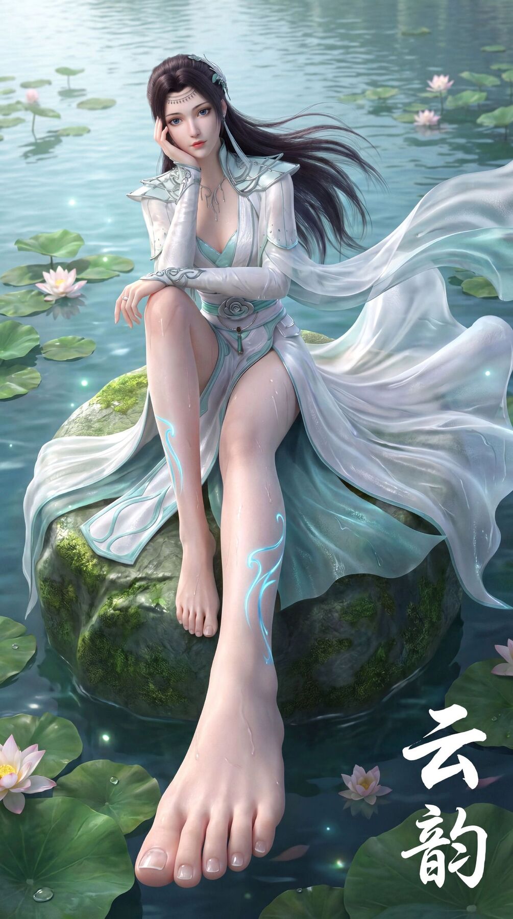 唯美风格 斗破苍穹年番 云韵 大长腿美女 美腿系列 竖版全面屏手机壁纸