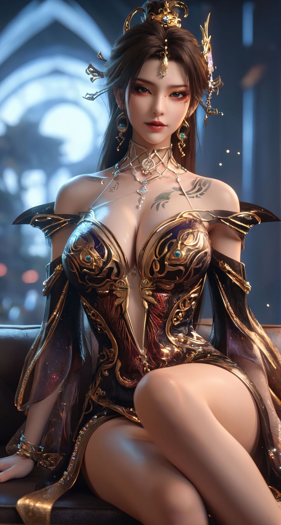 玄幻古风动画 古佩儿 国漫美女 动漫女神 大长腿性感御姐 超高清手机壁纸