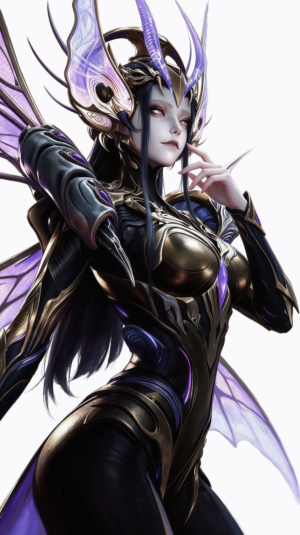 ai插画壁纸 吞噬星空 虫族女皇 班夫之主 溟莲之主 国漫动漫清纯美女
