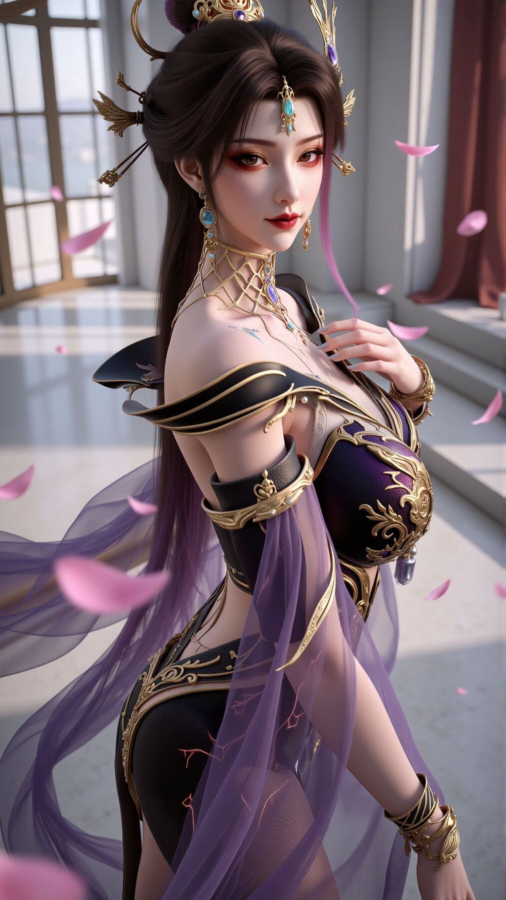 百炼成神 古佩儿 竖屏壁纸 紫纱御姐氛围 纯欲天花板