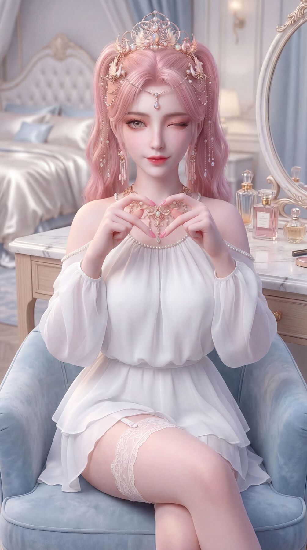 动漫壁纸粉色系 楚夭凝 高清美图 洁白美女 清纯可爱 蕾丝袜,第1张 动漫壁纸粉色系 楚夭凝 高清美图 洁白美女 清纯可爱 蕾丝袜