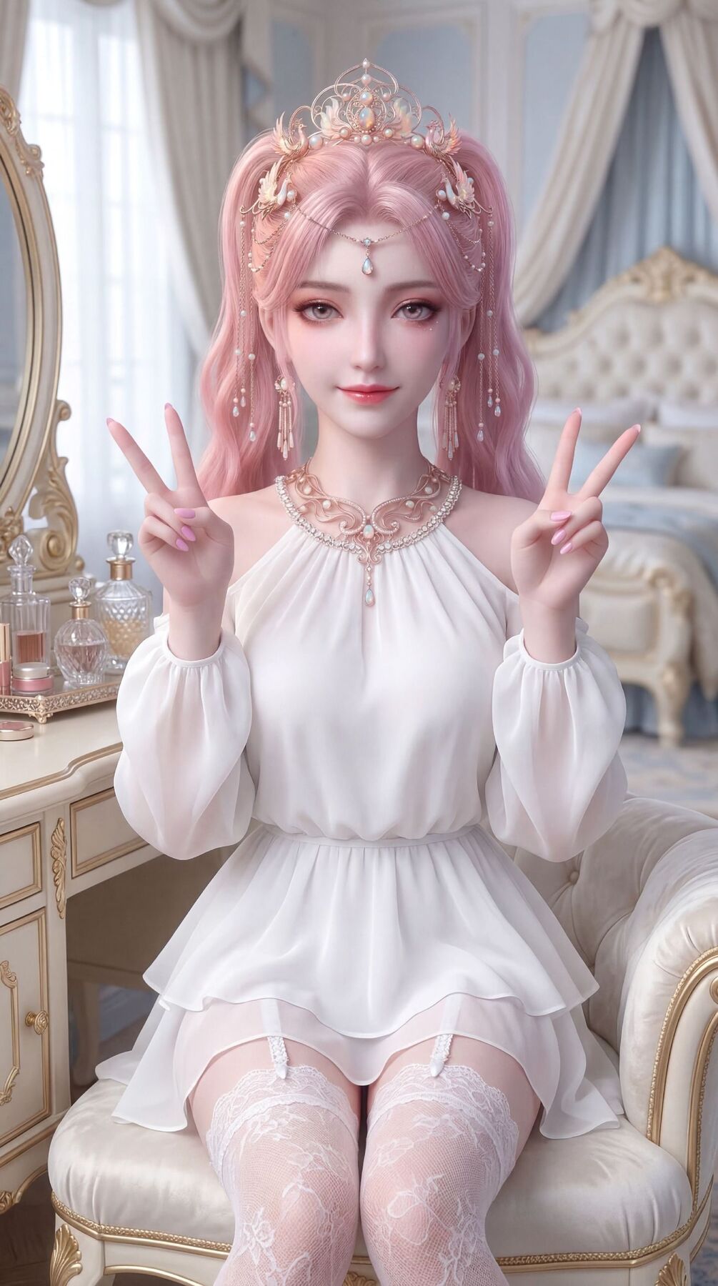 动漫壁纸粉色系 楚夭凝 高清美图 洁白美女 清纯可爱 蕾丝袜,第4张 动漫壁纸粉色系 楚夭凝 高清美图 洁白美女 清纯可爱 蕾丝袜