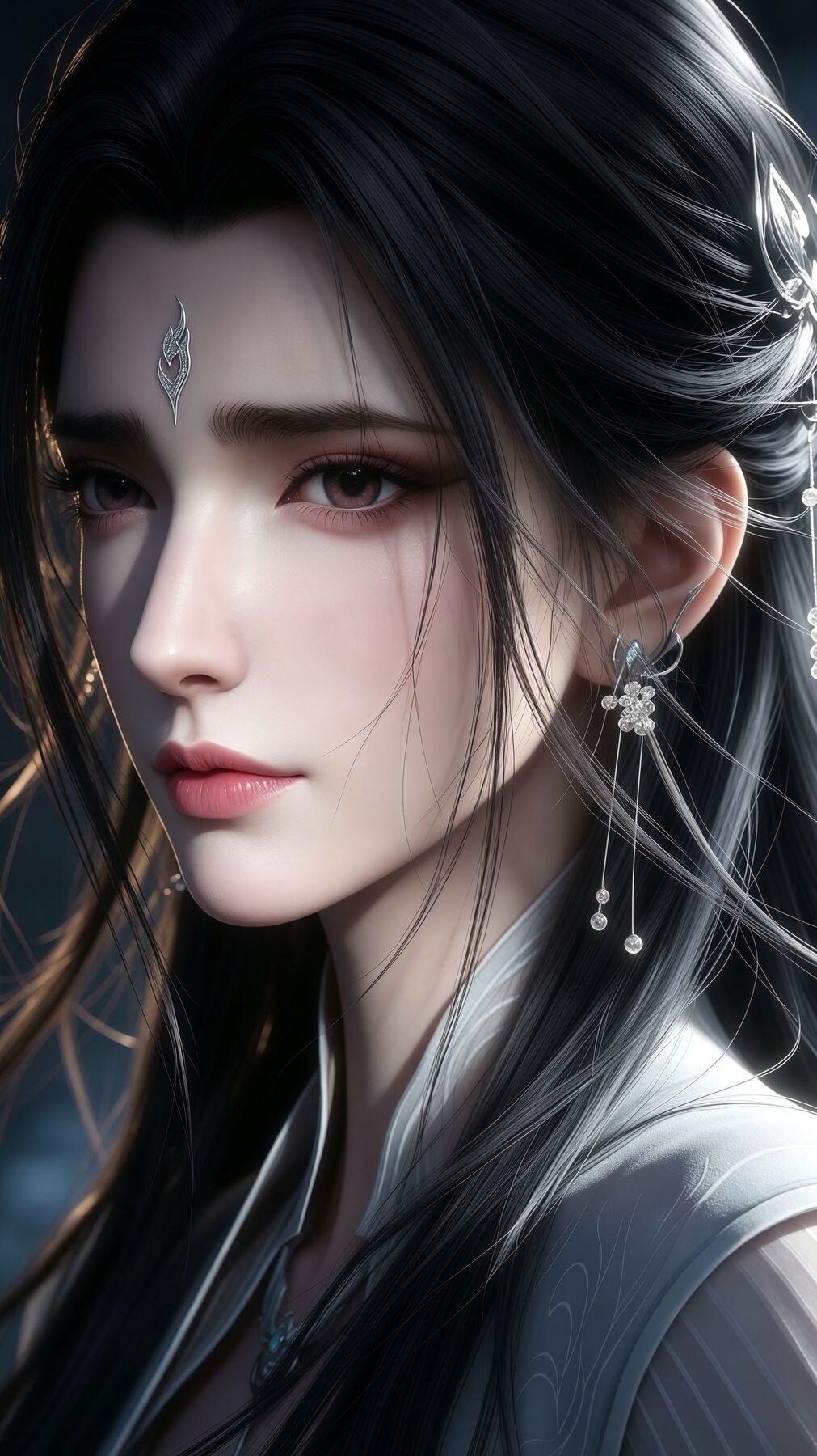 诛仙陆雪琪 一脸忧郁的女主 国漫美女 动漫女神 脸部表情特写