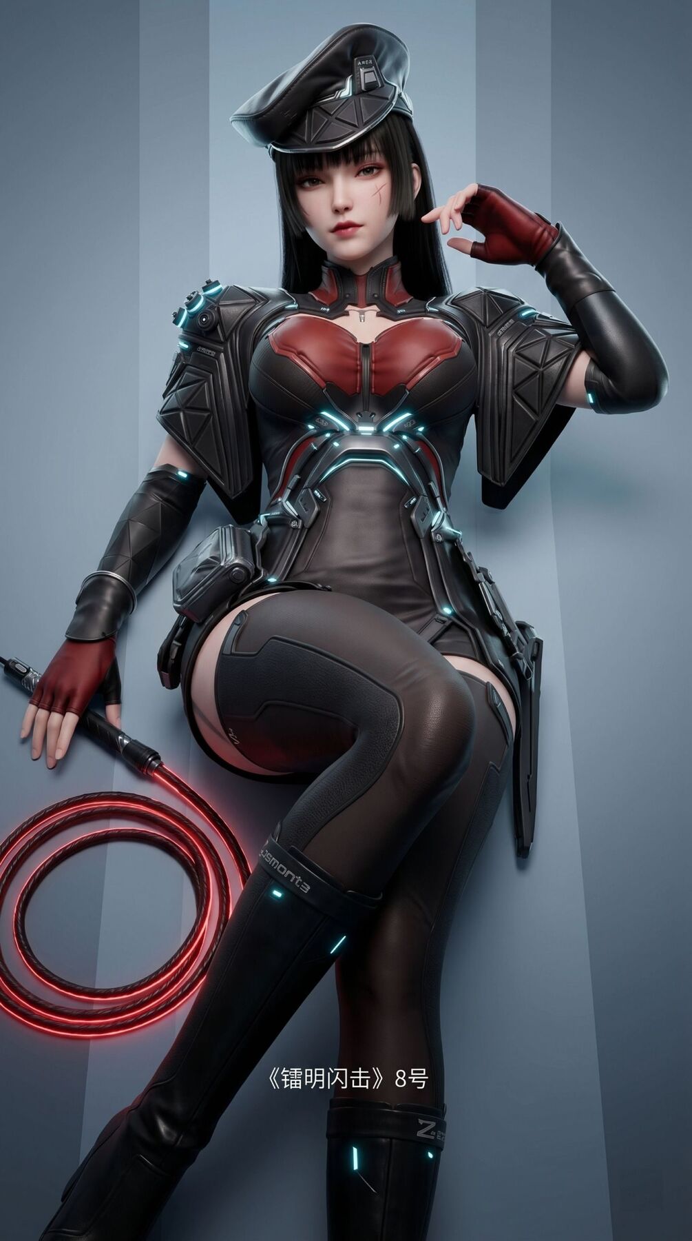 镭明闪击 性感游戏角色美女写真在线美图 御姐模型 黑丝美腿 皮衣,第3张 镭明闪击 性感游戏角色美女写真在线美图 御姐模型 黑丝美腿 皮衣