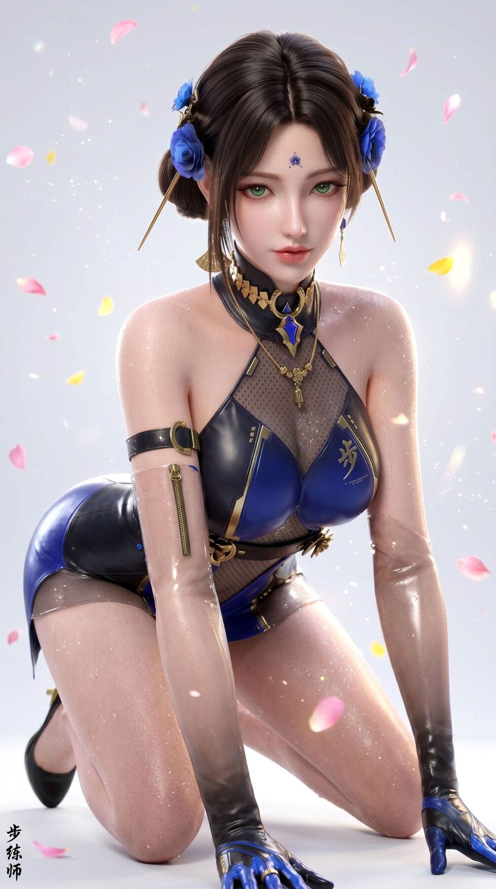 穿越火线手游 CFM 步练师 性感游戏角色美女在线写真 服装完美身材曲线 3d建模