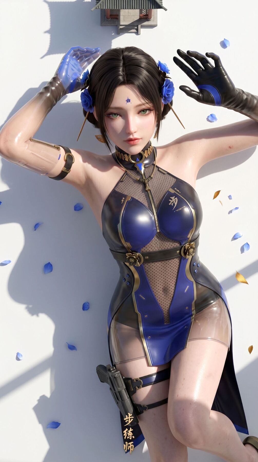 穿越火线手游 CFM 步练师 性感游戏角色美女在线写真 服装完美身材曲线 3d建模