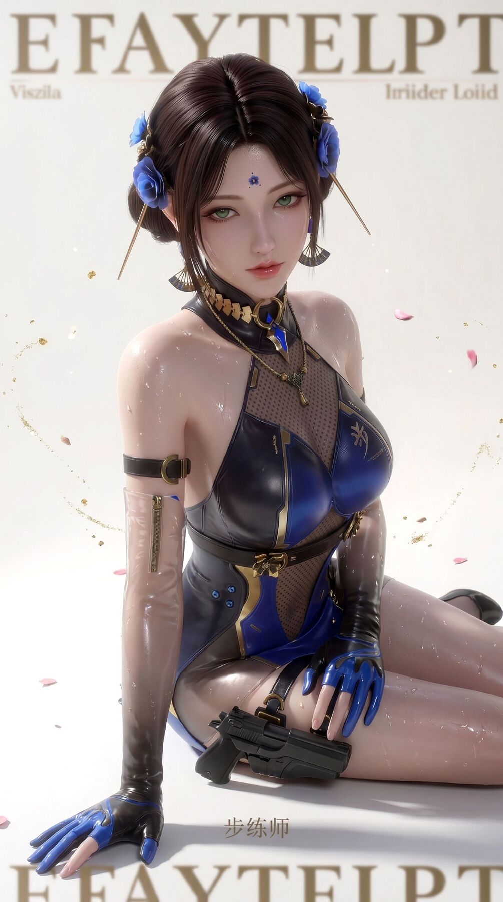 穿越火线手游 CFM 步练师 性感游戏角色美女在线写真 服装完美身材曲线 3d建模