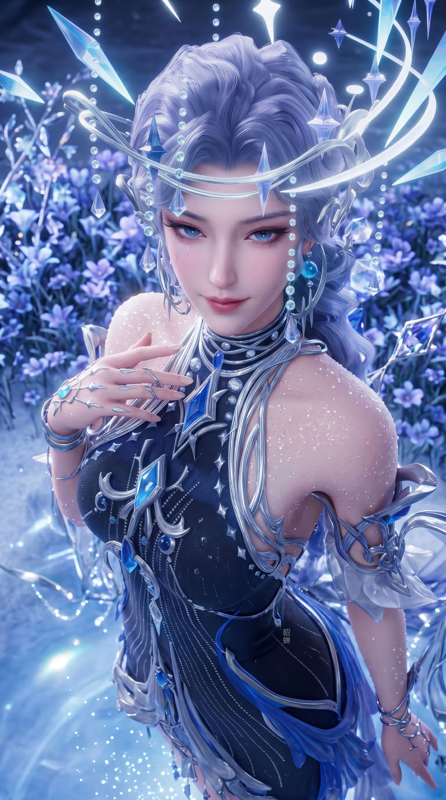 王者荣耀 貂蝉皮肤 梦幻花仙唯美意境 手机壁纸 全面屏高清壁纸