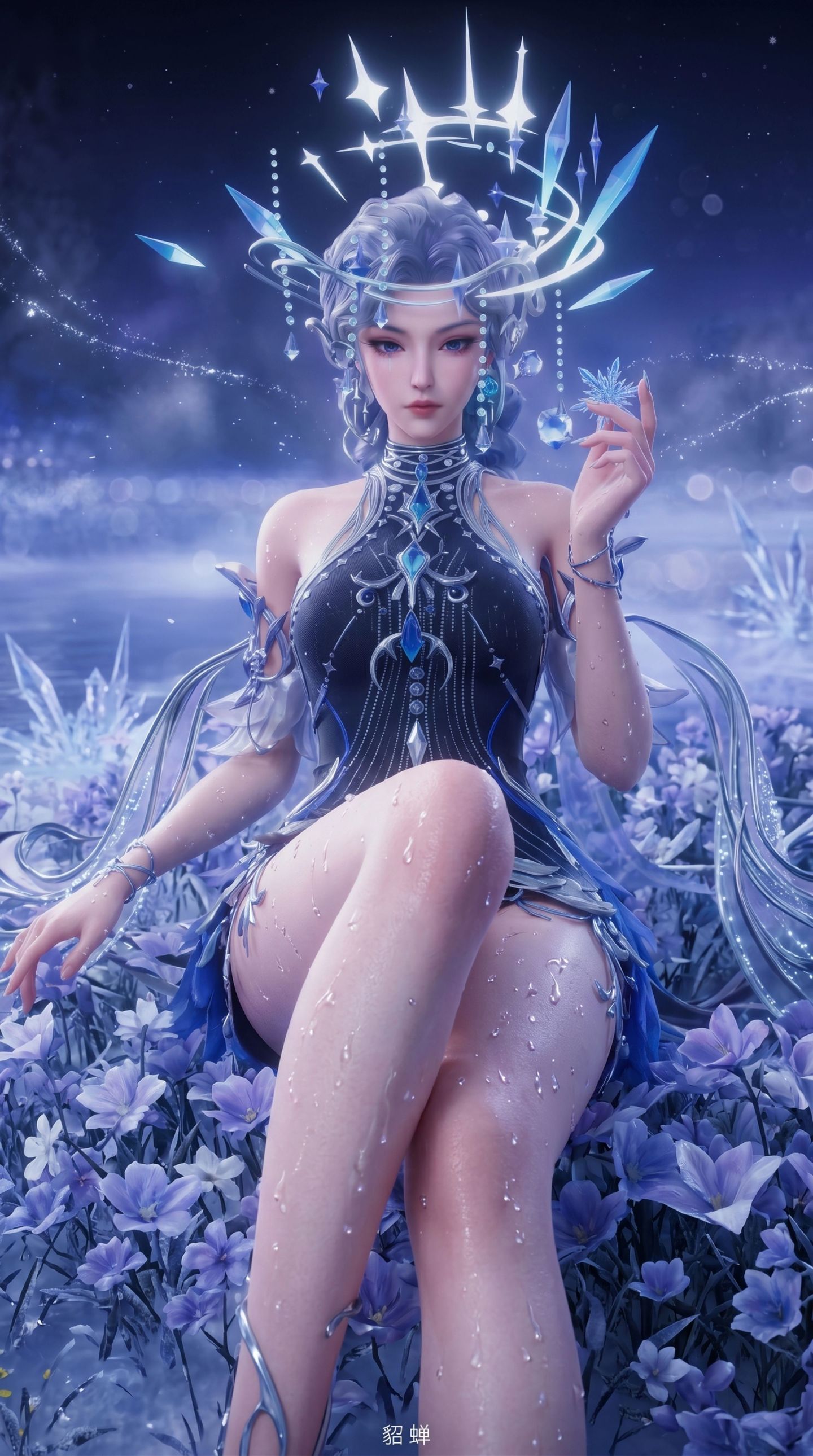 王者荣耀 貂蝉皮肤 梦幻花仙唯美意境 手机壁纸 全面屏高清壁纸