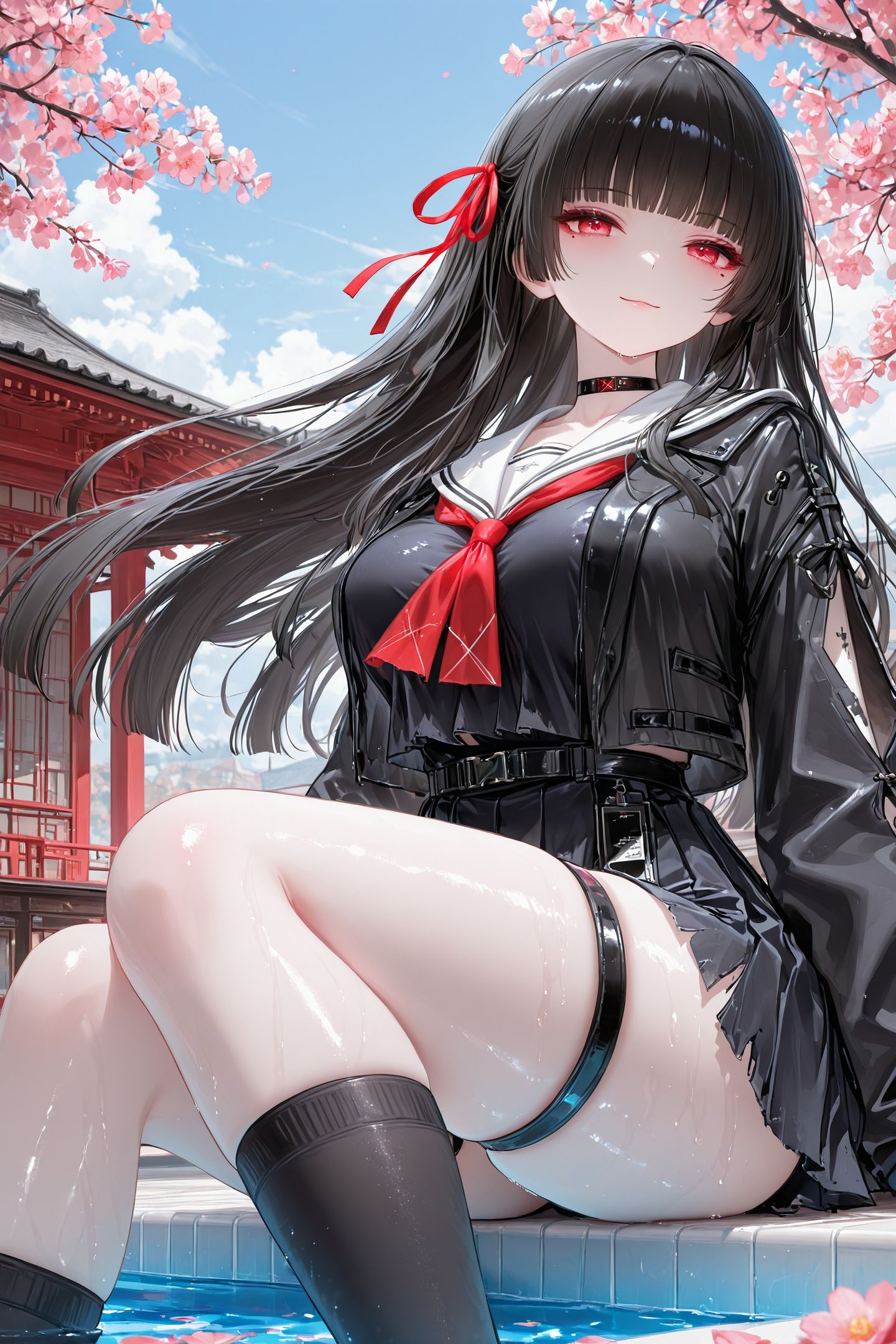 鸣潮 二次元少女 游戏人物图片 千咲的美腿 美图分享
