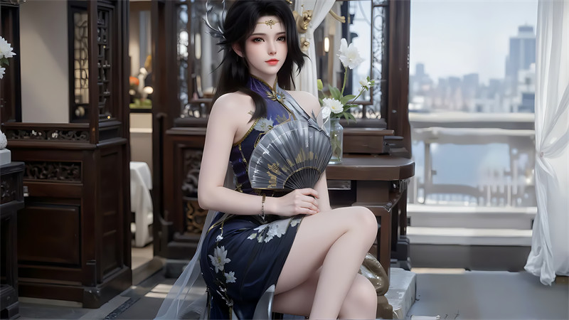 [AI国漫第1407期] [斗破苍穹] [玄衣 · 系列二] 旗袍 [80]