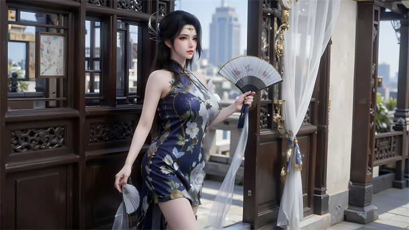 [AI国漫第1407期] [斗破苍穹] [玄衣 · 系列二] 旗袍 [80]