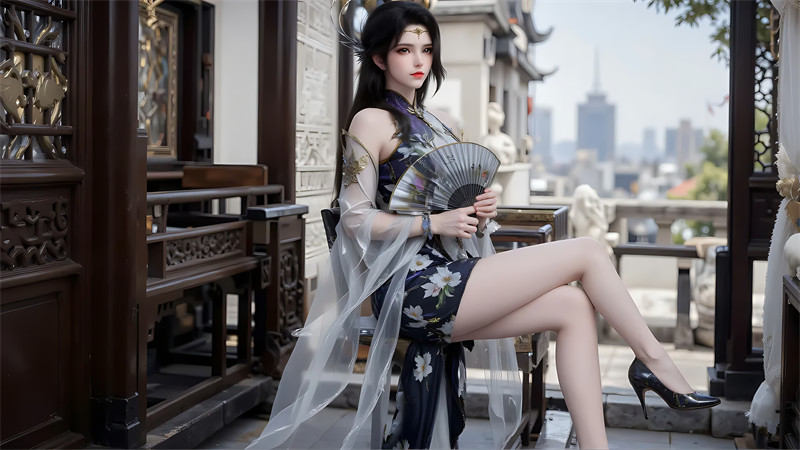 [AI国漫第1407期] [斗破苍穹] [玄衣 · 系列二] 旗袍 [80]